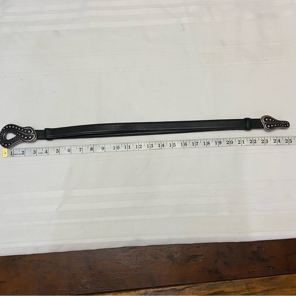 Black Womens Stud Embellished Adjustable Belt - Adjust 24” to 42” - Picture 7 of 8